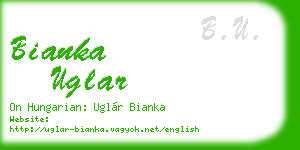 bianka uglar business card