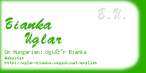 bianka uglar business card